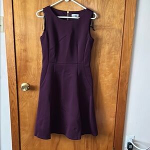 Elegant Purple Sleeveless Dress